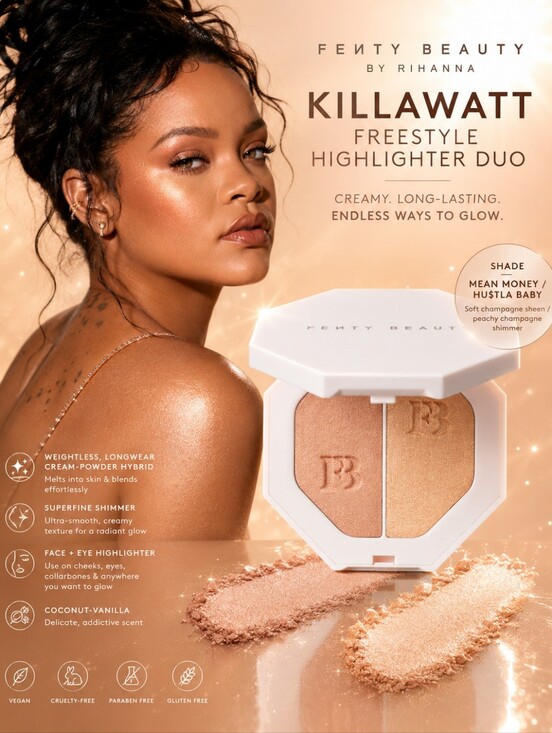 Fenty Beauty Other - Fenty Beauty Killawatt Freestyle Highlighter Duo – Mean Money / Hu$tla Baby